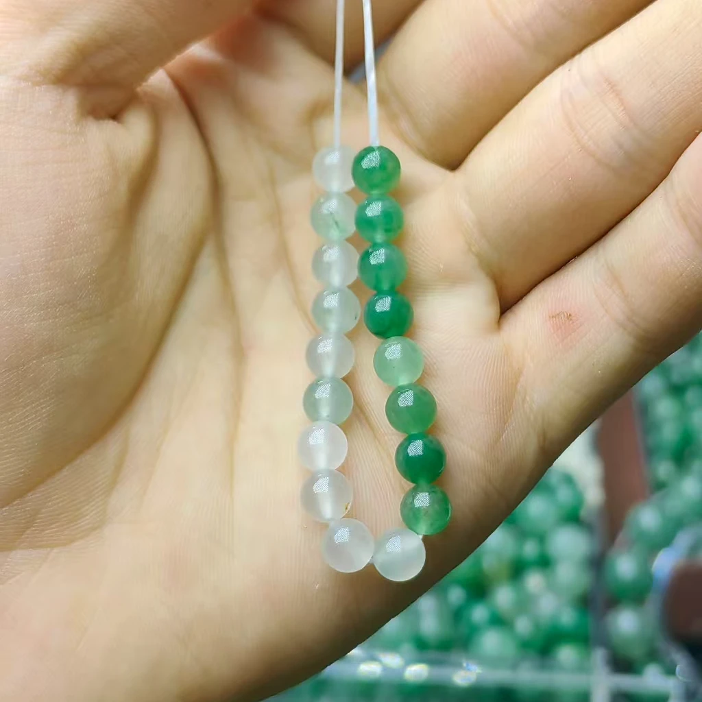 卡6mm非洲翠散珠  小米珠  白冰果绿  一份10颗非洲翠珠子