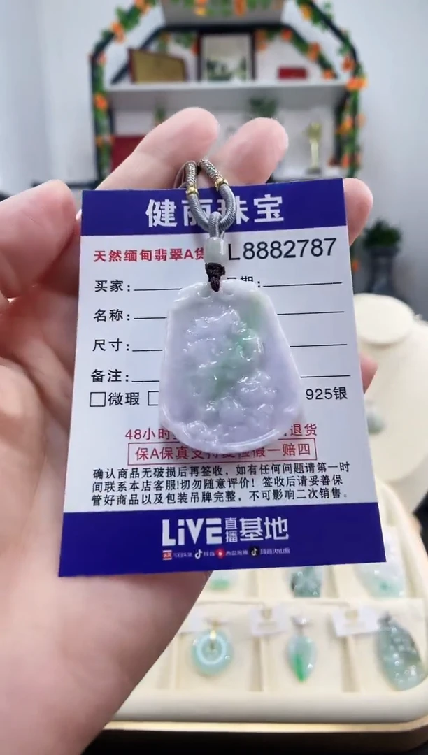 颈饰未镶嵌翡翠天然缅甸翡翠 吉祥瑞兽(一物一证)