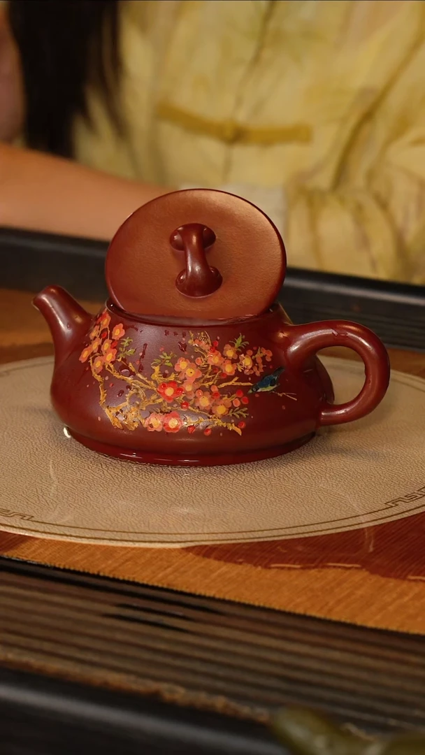 茶壶紫砂宜兴紫砂WJ 兰山红泥 石瓢