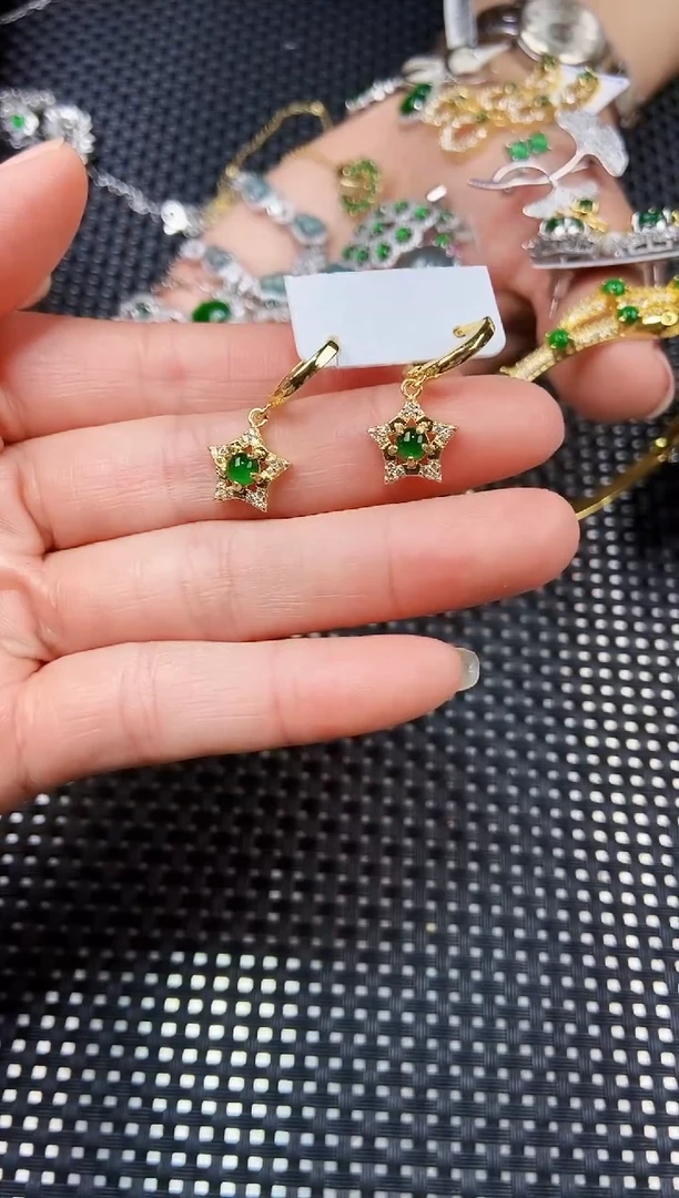 【闪购商品】翡翠耳饰未镶嵌11111111