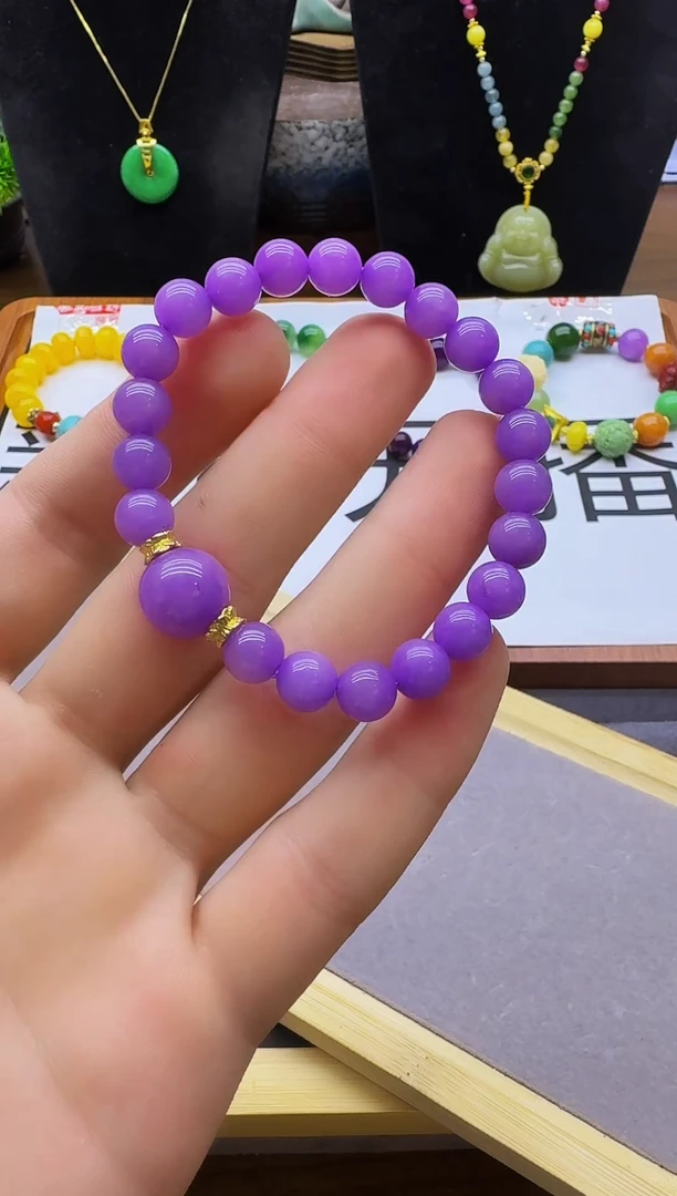 14K金镶嵌手链翡翠S84