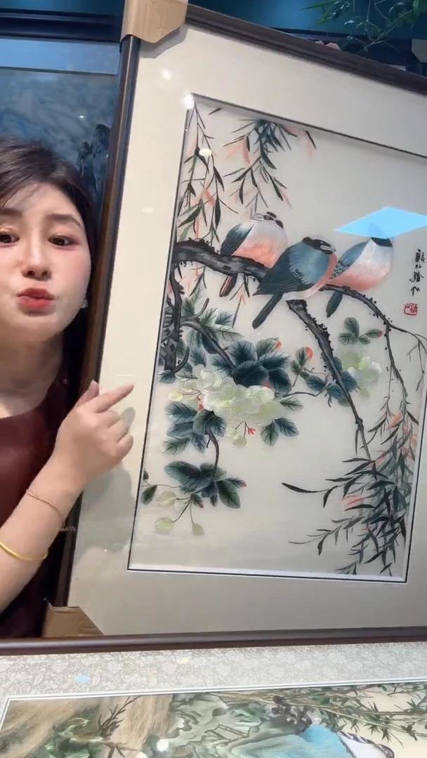 刺绣非遗苏绣手工刺绣颜伯龙海棠花56*80