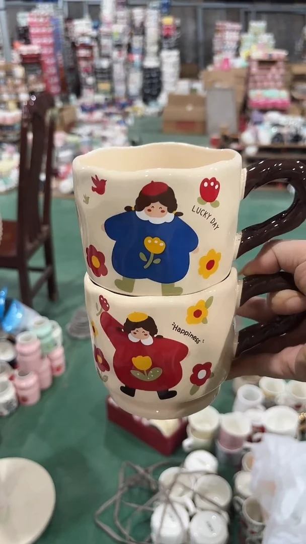 家湖高温陶瓷杯 微瑕图案随机