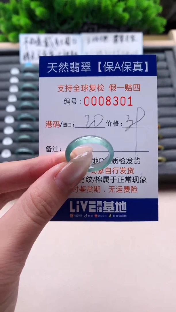 未镶嵌戒指翡翠天然 8301