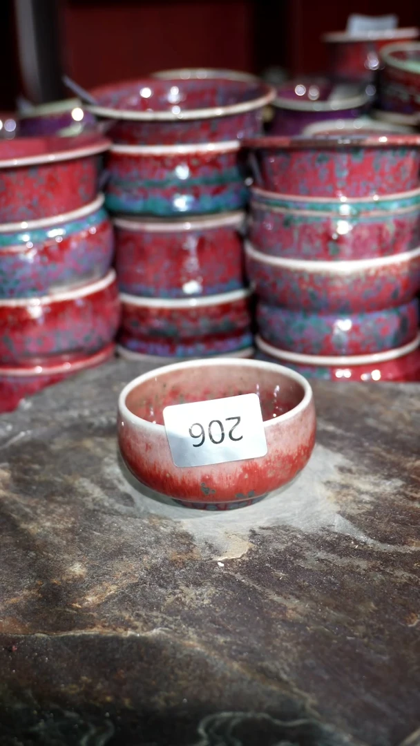 摆件陶精品窑变钧瓷茶器