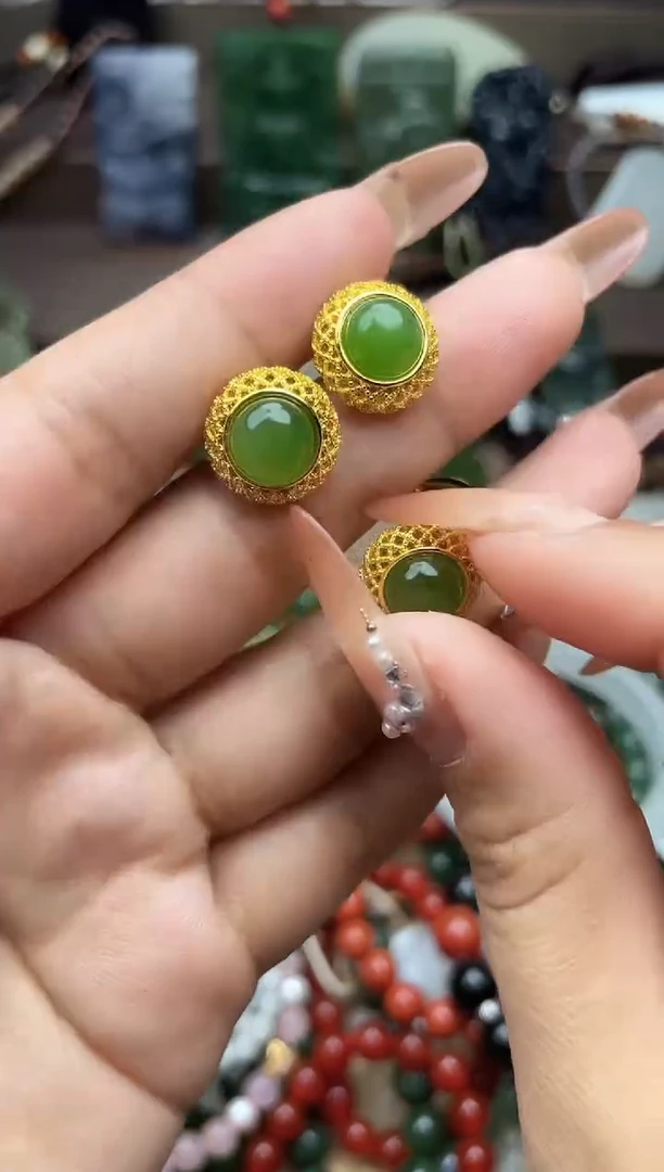 颈饰银S925镶嵌和田玉未镶嵌和田玉吊坠多样性拍一发一