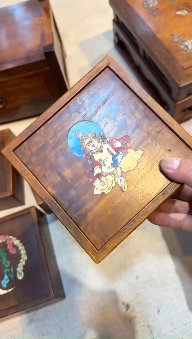 花梨木类方形木盒 工艺品  摆件