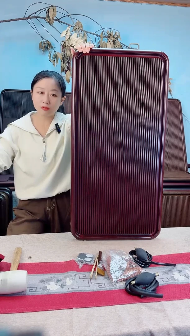 奥**文大海红色款式茶盘90*45*4