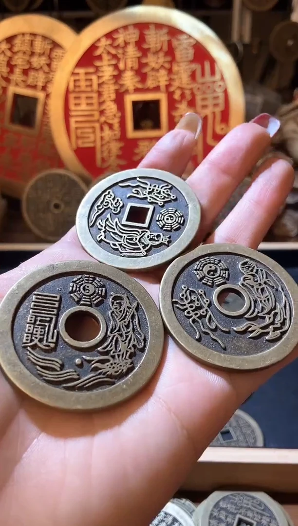 【闪购商品】铜现代翻砂铜工艺品3枚一套