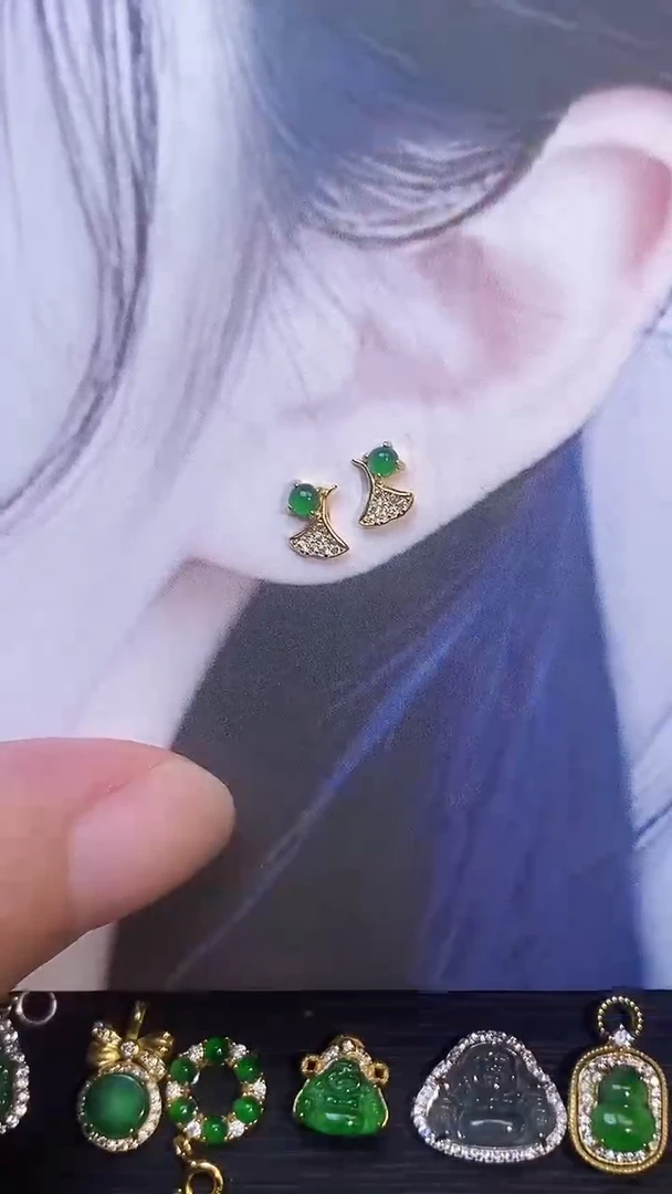 吊坠(不含链)银S925镶嵌翡翠N*1