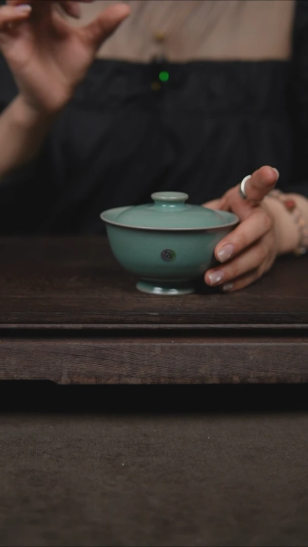 杯仿古纯手元宝盖碗129