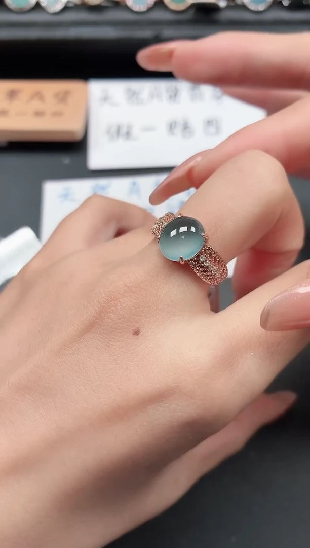 银S925镶嵌戒指翡翠1111