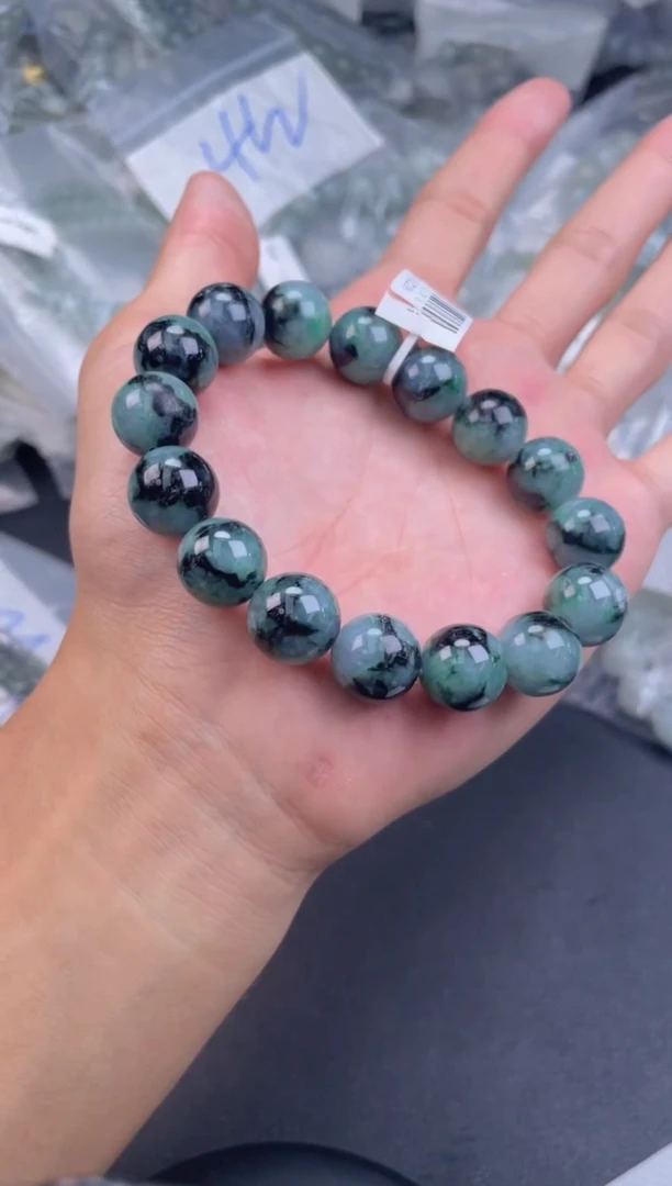 未镶嵌定制翡翠珠串/卡13+