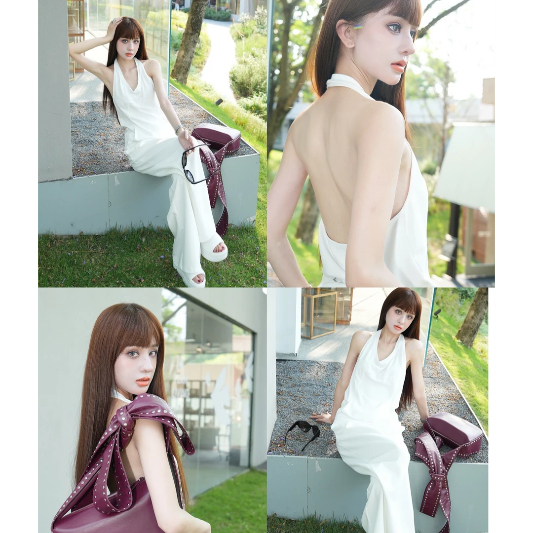 2025初夏MIKIHLEO“简约风”’时尚露背长裤套装（裤长101）