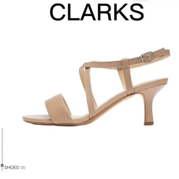 Clarks其乐 简约细跟 时尚凉拖 女款 浅粉色-26165940