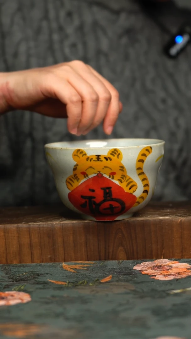 杯釉下彩手工手绘同款陶器
