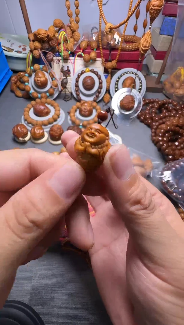 手串橄榄核弥勒佛钥匙扣