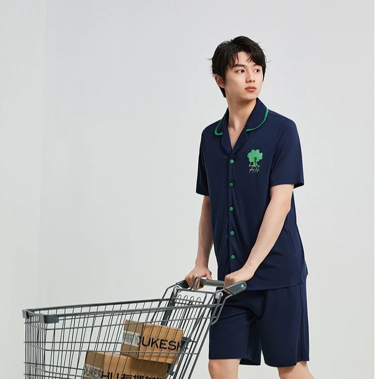 男式家居服套装{百百棉}