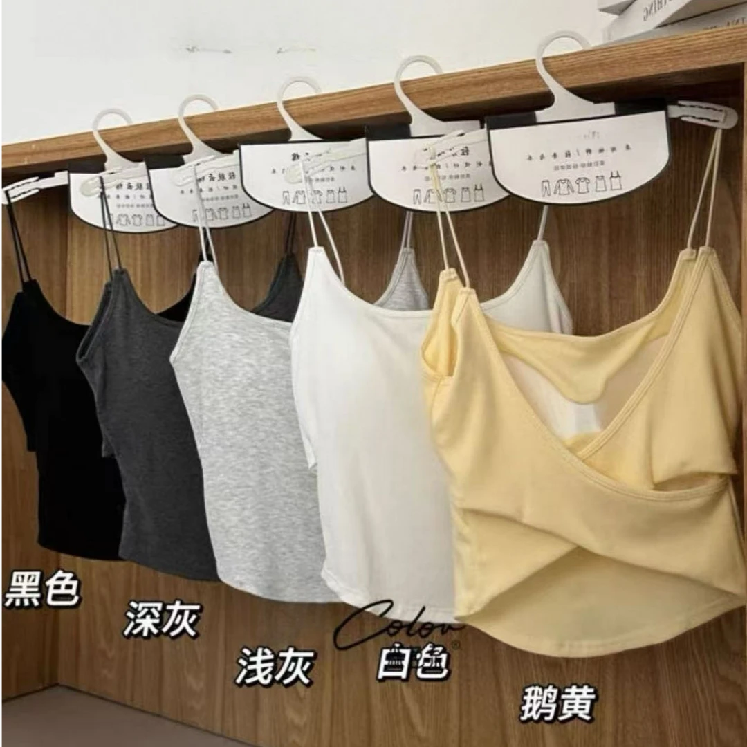 NICE圈圈、交叉背固定杯外穿内搭胸垫一体背心吊带A2510