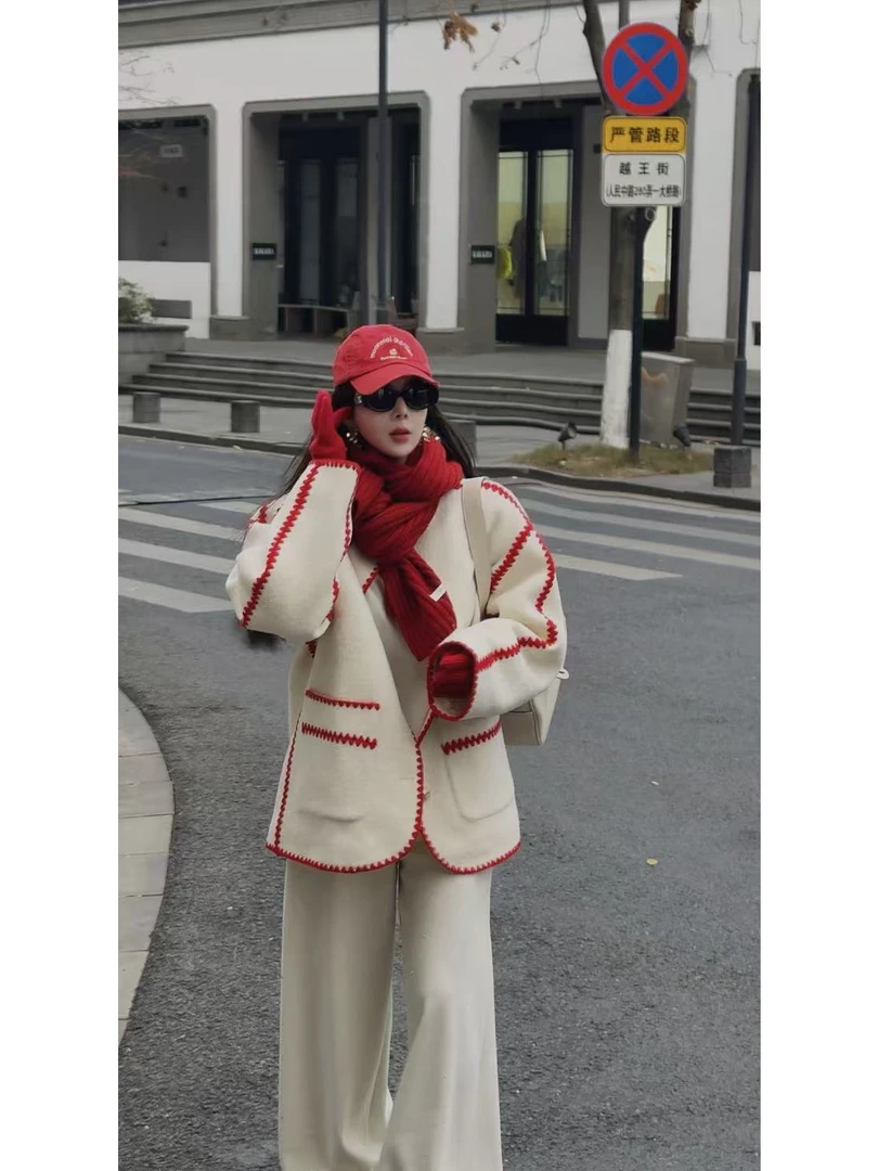 YEER·SHOP【撞色边羽绒服~】爷儿冬季时尚百搭撞色边外套羽绒服