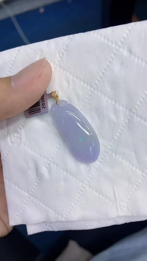 翡翠18K金镶嵌吊坠(不含链)             1