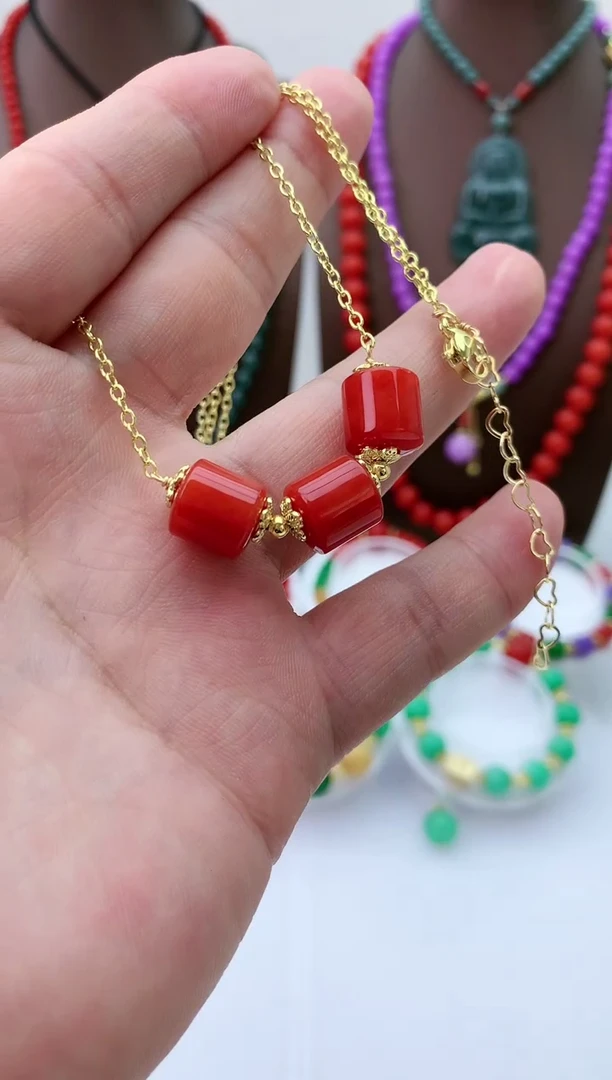 【闪购商品】翡翠颈饰14K金镶嵌D178项链