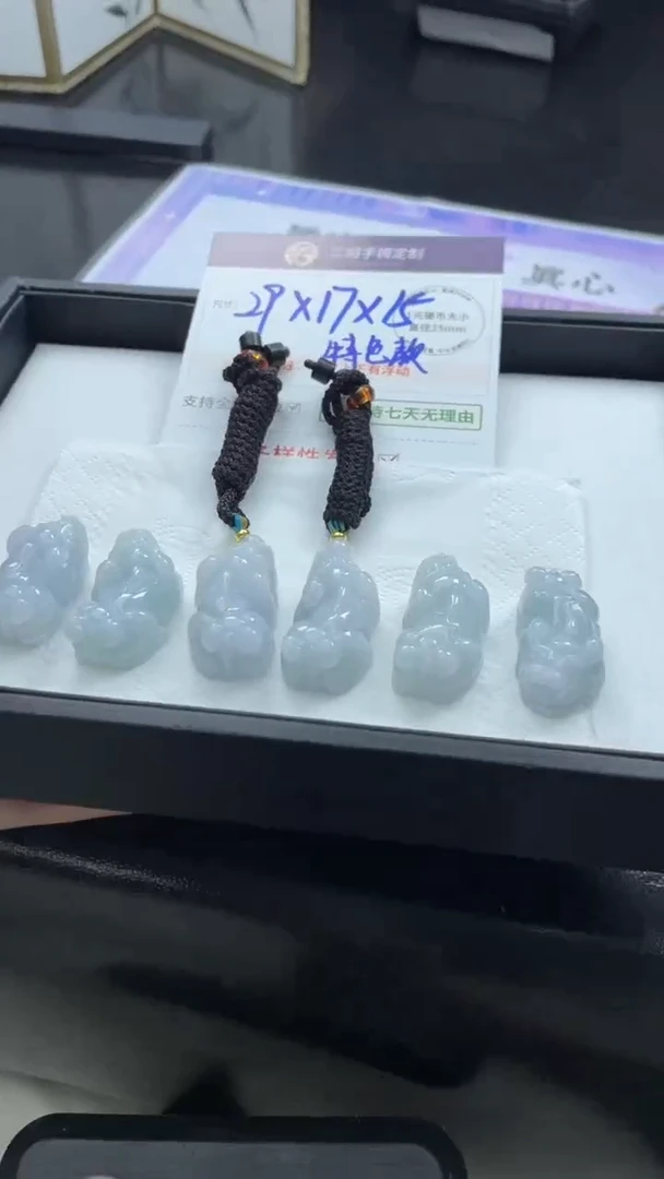 未镶嵌挂件翡翠如意貔貅FL5多样性发其一CP配绳