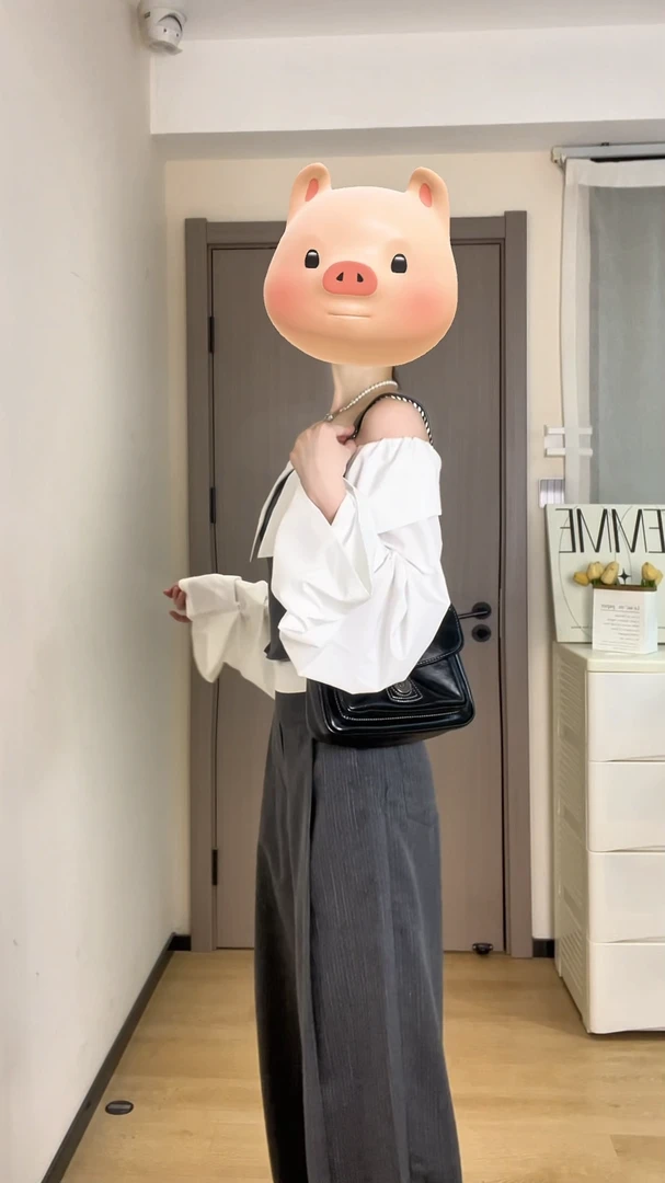 春季新款韩系慵懒风长袖T恤女宽松休闲百搭防晒打底上衣气质白色