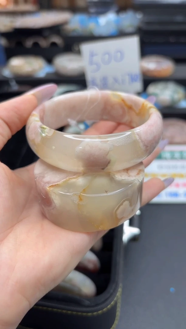 未镶嵌手镯石英质玉C116(61圈赠送镯心)