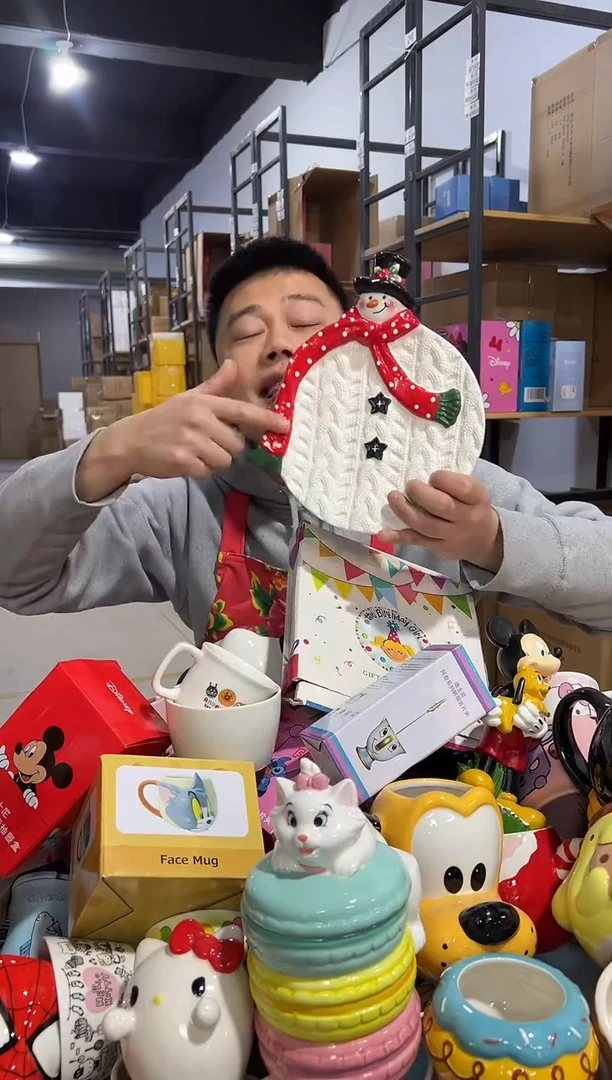 【闪购商品】杯特雷西原盒雪人盘子A