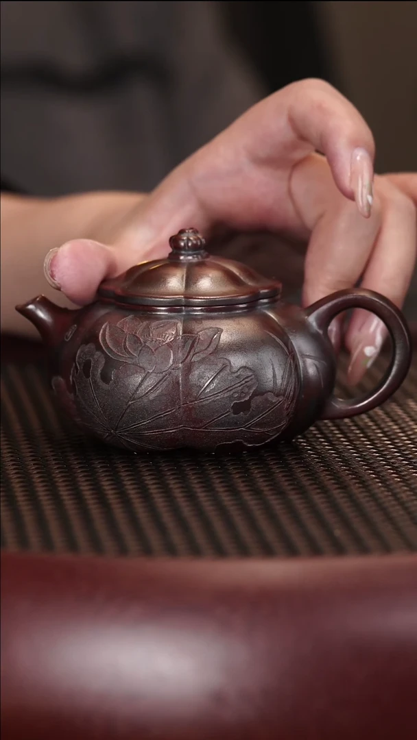 茶壶紫砂4-9PQZ寒江紫金砂