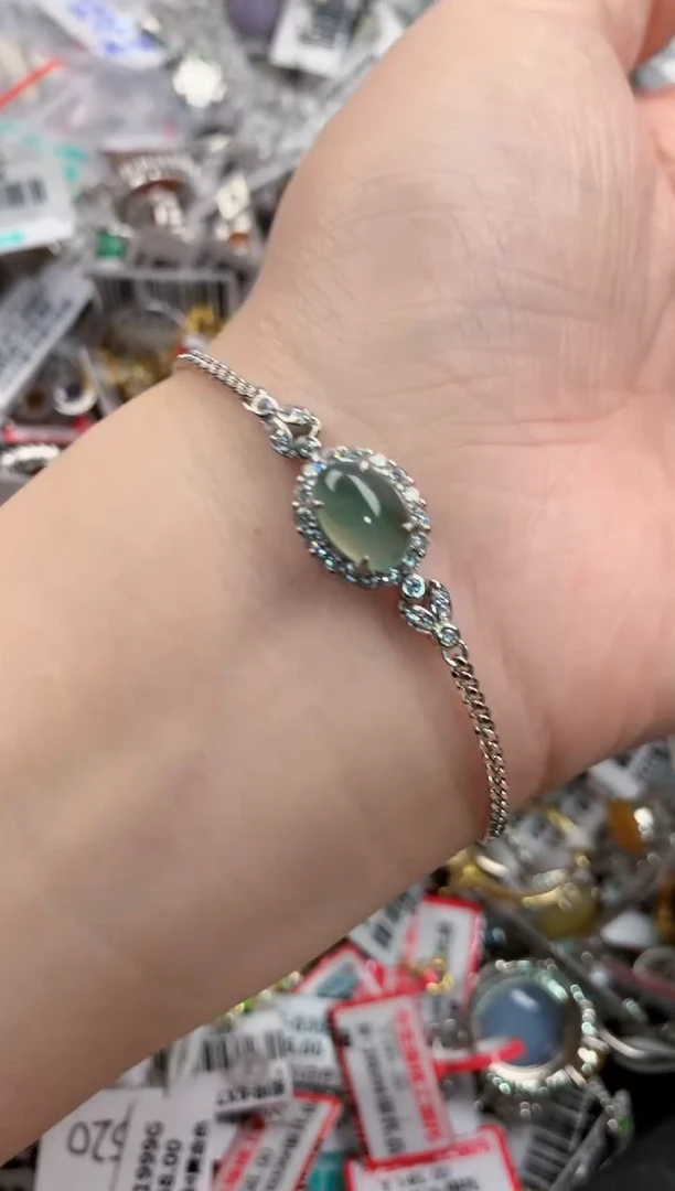 银S925镶嵌戒指翡翠1212---10