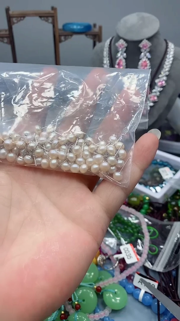 银S925镶嵌淡水珍珠耳饰2316516115165151