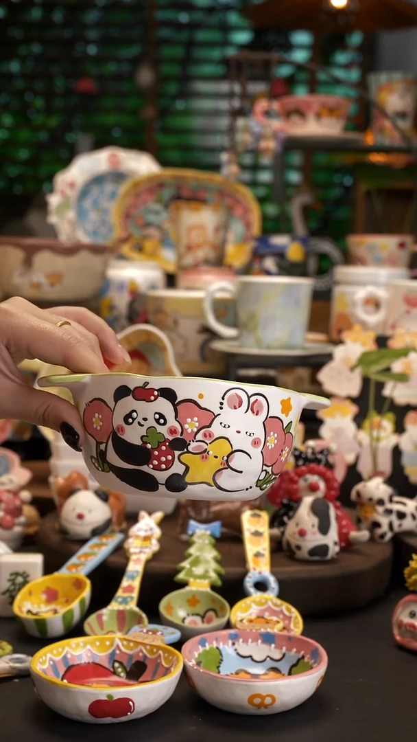 椰*【原创设计】景德镇手绘陶瓷
