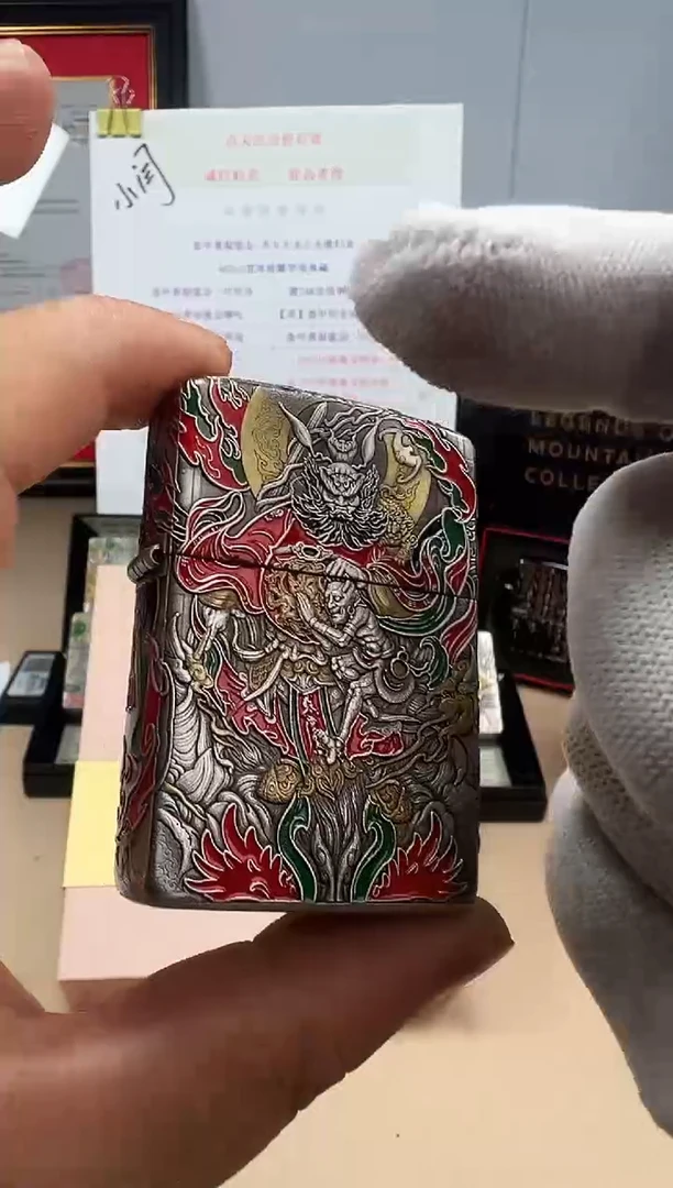 铜钟馗-3D盔甲熏银鎏金珐琅彩