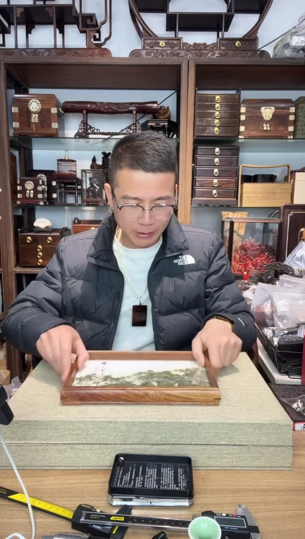 乌木类书架848花梨木云石托盘   大瑕疵