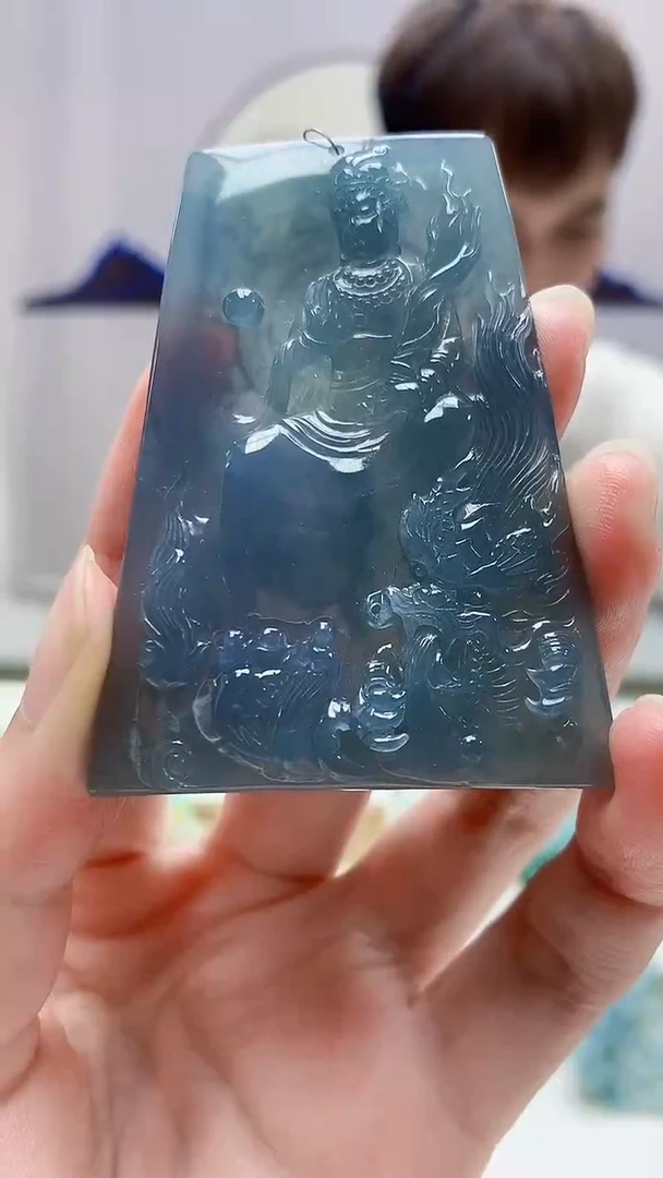 未镶嵌定制翡翠4868zm-毛货挂件观音177