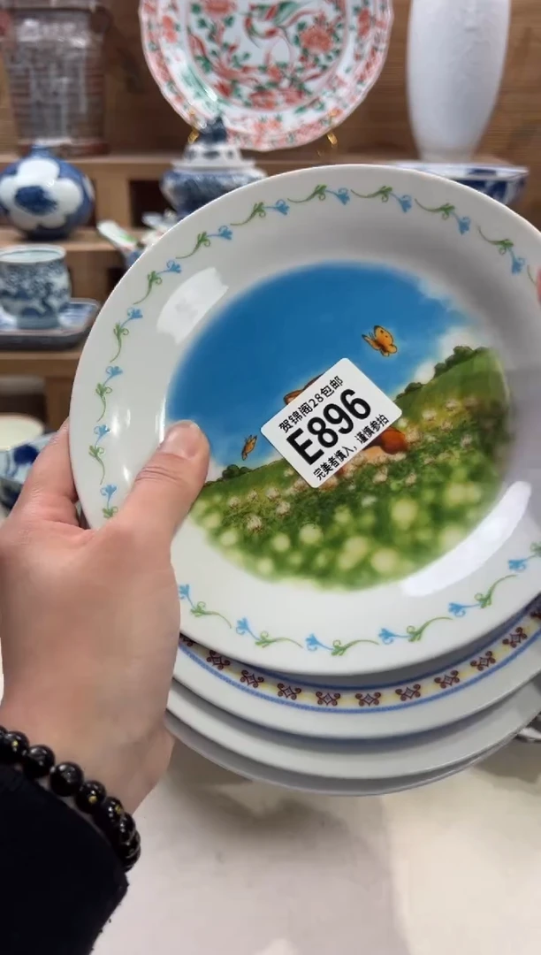 瓷片花**夏       E896