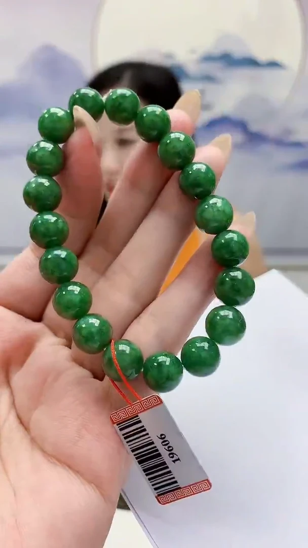 未镶嵌定制翡翠4852MM-毛货手串19