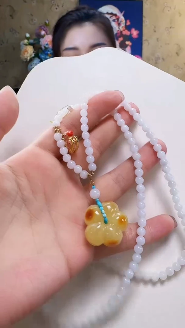 未镶嵌蜜蜡裸石项链