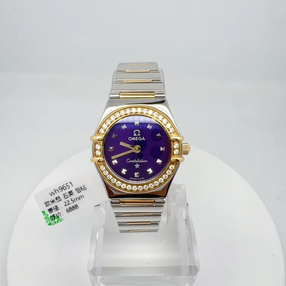 99新 Omega/欧米茄 石英腕表22.5mm后钻/公价86999/wh9651
