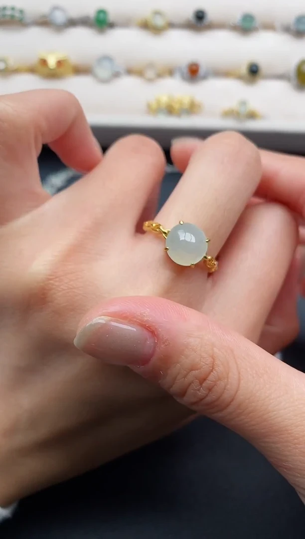 银S925镶嵌戒指翡翠55555555+2