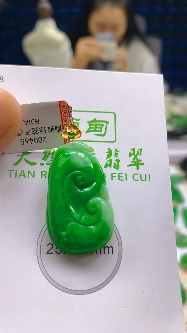 颈饰18K金镶嵌翡翠新号开播 全场乱卖