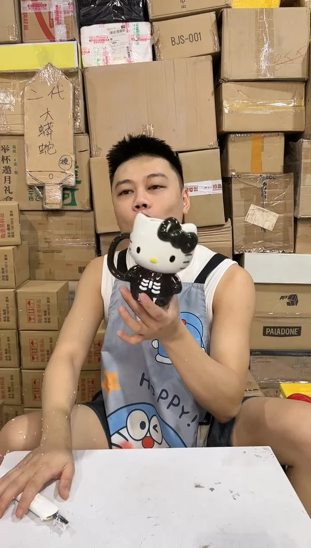 瓷片灰色kt全身杯