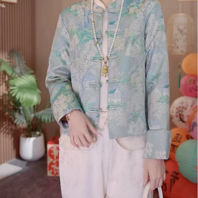 录双面穿新中式复古国风休闲百搭双面穿外套2025A3888-倩倩