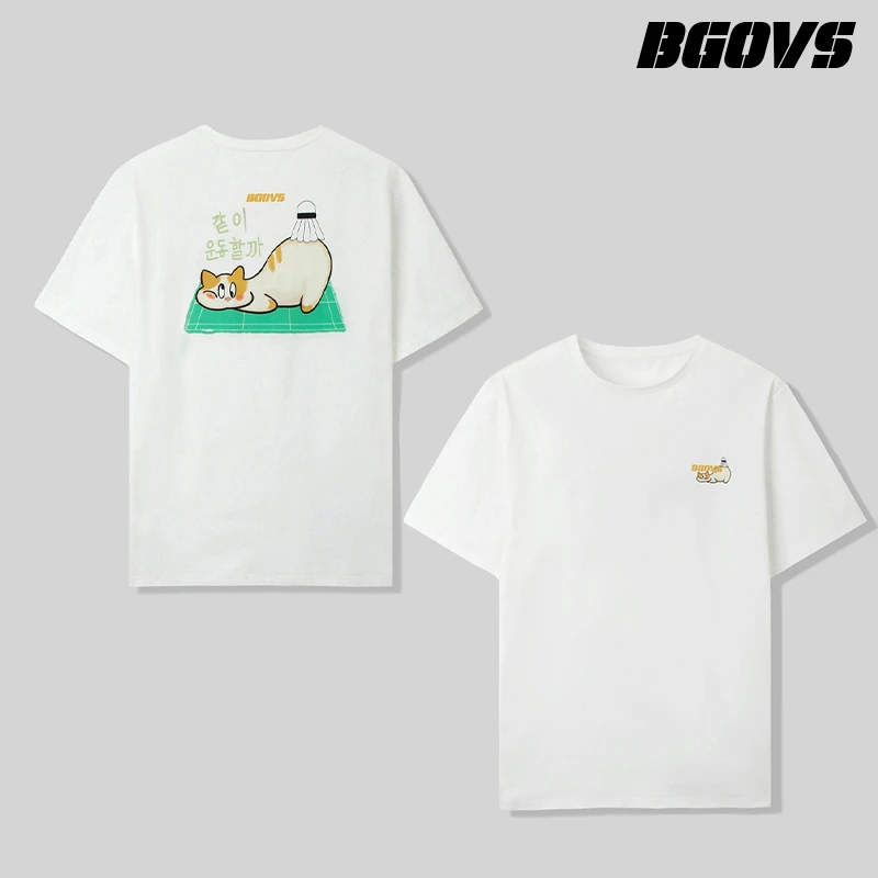 2025春夏新品韩国BGOVS羽毛球服男女同款速干运动吸汗短袖正品5