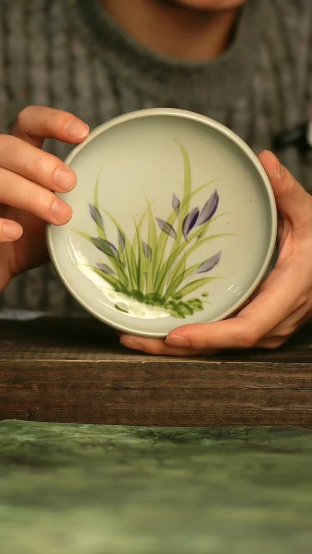 瓷器青诗集手工手绘瓷器