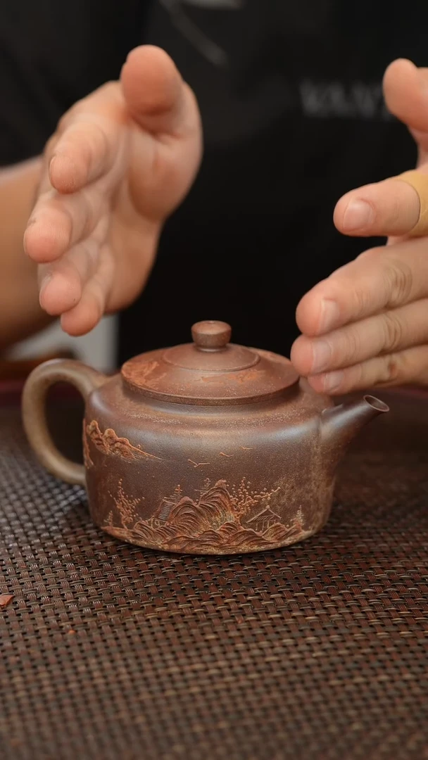 茶壶紫砂蒙古包壶型 还原烧 225cc