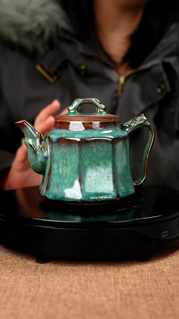 【闪购商品】161#国工一级品原矿钧瓷炉钧釉龙尊壶