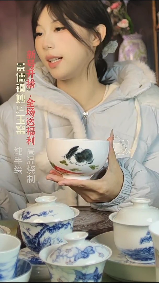 盘陶妙庐玉窑罗汉饭碗